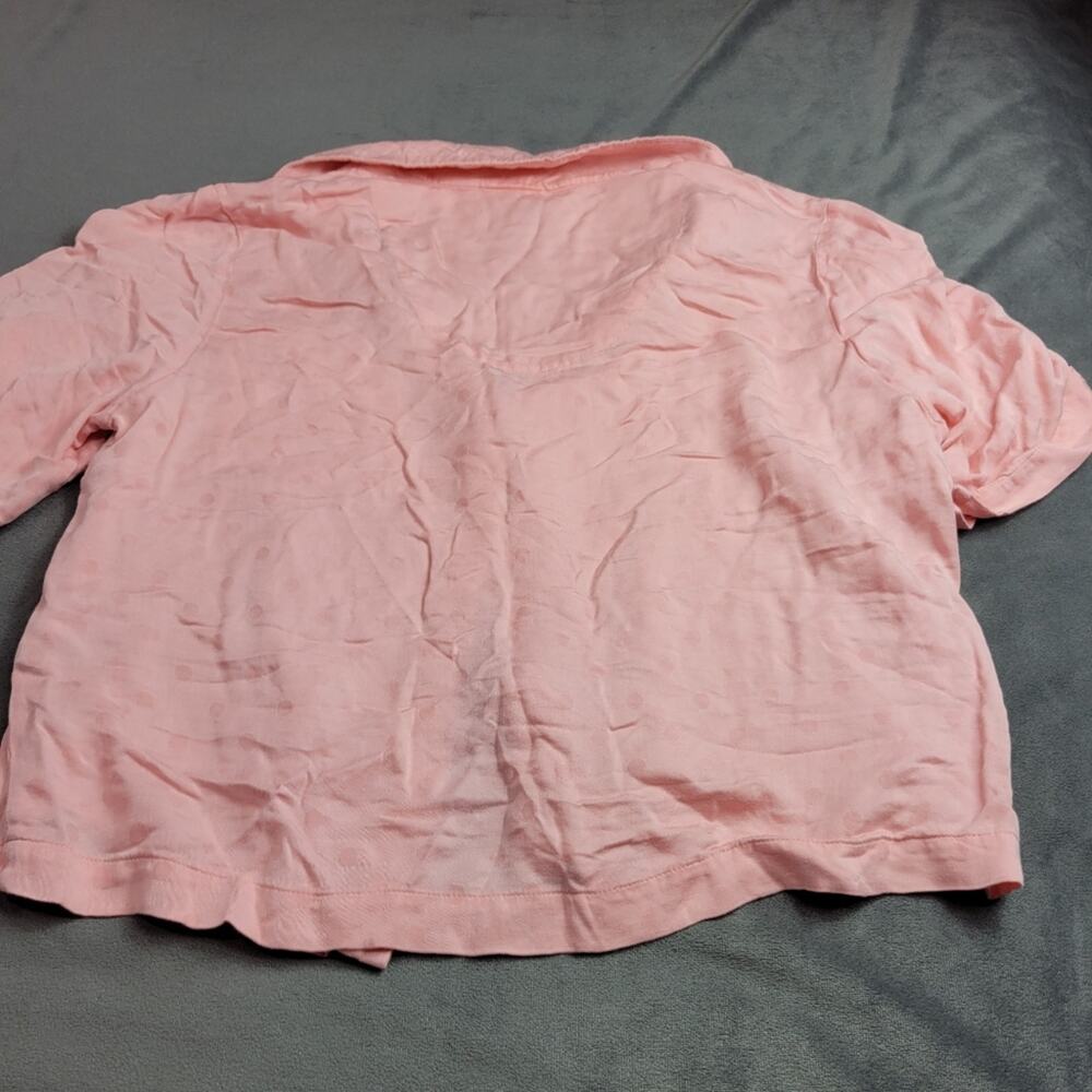 Alfani‎ Intimates PJ Set Womens Size Medium Pink Polka Dot Button Top Slit Pant - Picture 12 of 15